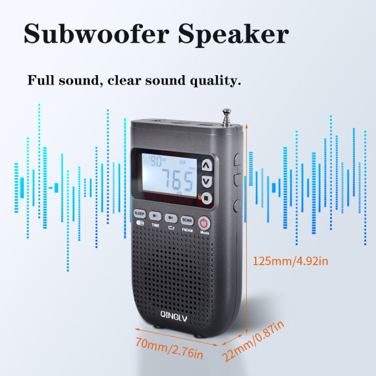 QINGLV QL-518 Trasmettitore radio Bluetooth portatile Supporto FM / AM / MP3