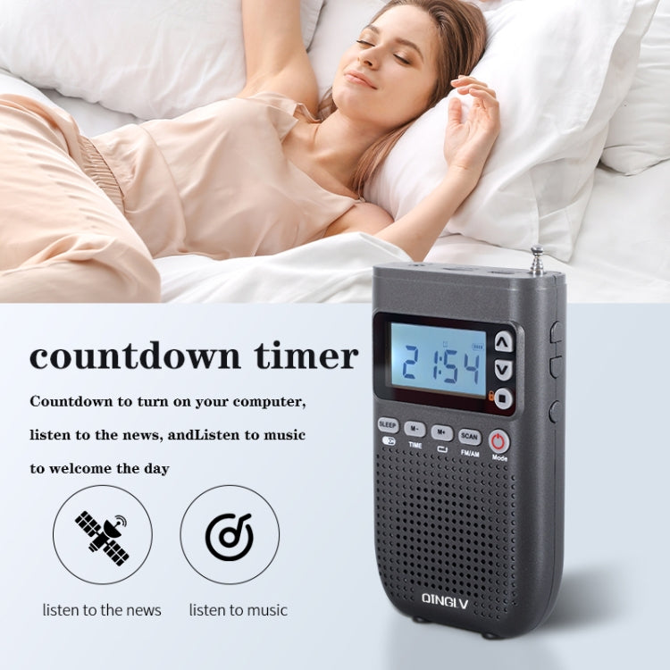 QINGLV QL-518 Trasmettitore radio Bluetooth portatile Supporto FM / AM / MP3