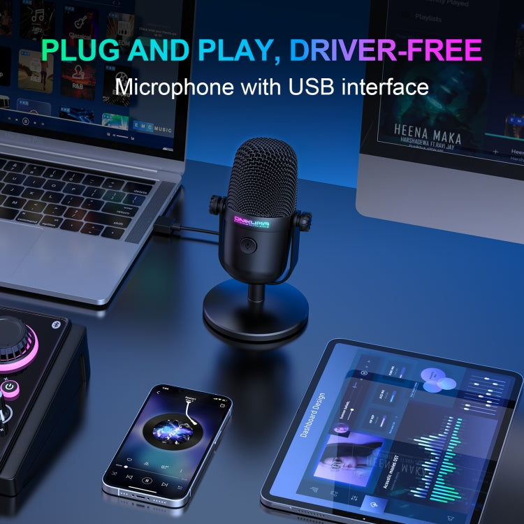 Microfono a condensatore RGB colorato da tavolo USB ONIKUMA M830