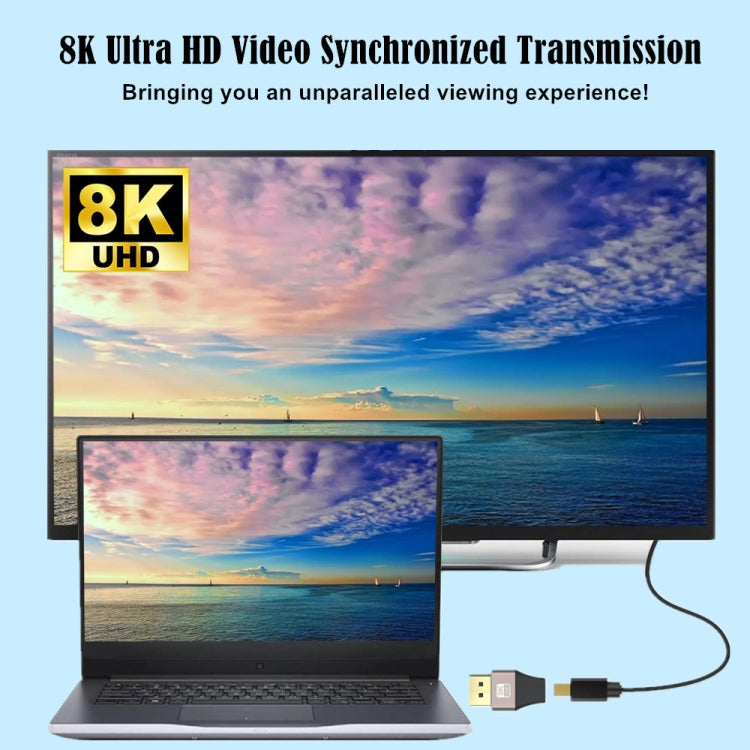 Convertitore adattatore DP da Displayport maschio a Mini Displayport femmina 8K 60Hz, Male Displayport to Female Mini Displayport