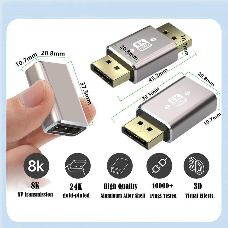 Adattatore 8K Ultra DP maschio-femmina