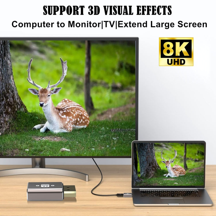 Adattatore 8K Ultra DP maschio-femmina