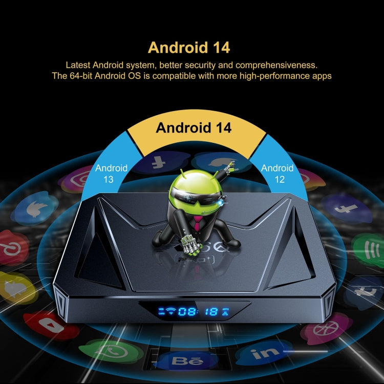 X96Q Pro+ Cortex-A55 Android 14 CPU octa-core 4K HD Internet Set-top Box, 2GB+16GB, 4GB+32GB