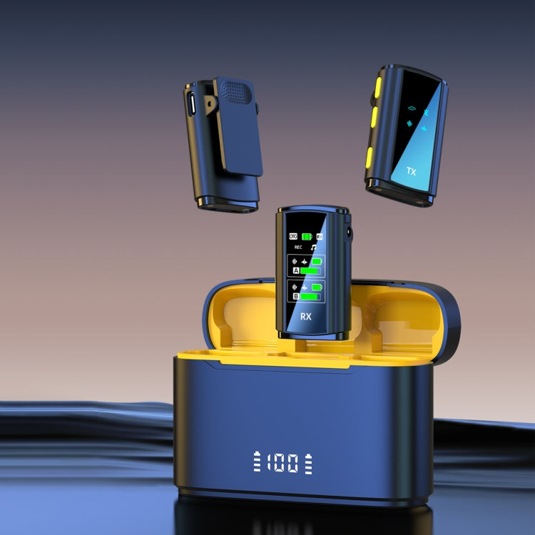 Microfono wireless J28 2 in 1 Lavalier Smart Noise Reduction con vano di ricarica, Type-C, 8 Pin