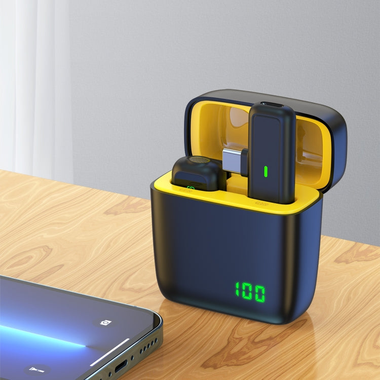 Microfono wireless Lavalier SX5 con display digitale e scatola di ricarica, Type-C, 8 Pin