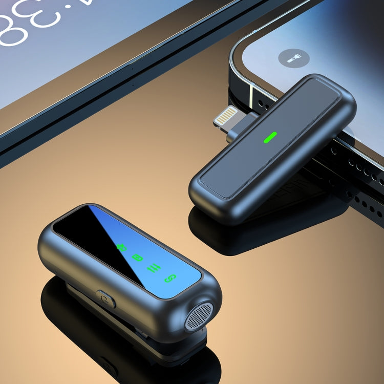 Microfono wireless Lavalier SX5 con display digitale e scatola di ricarica, Type-C, 8 Pin