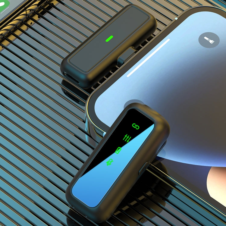 Microfono wireless Lavalier SX5 con display digitale e scatola di ricarica, Type-C, 8 Pin
