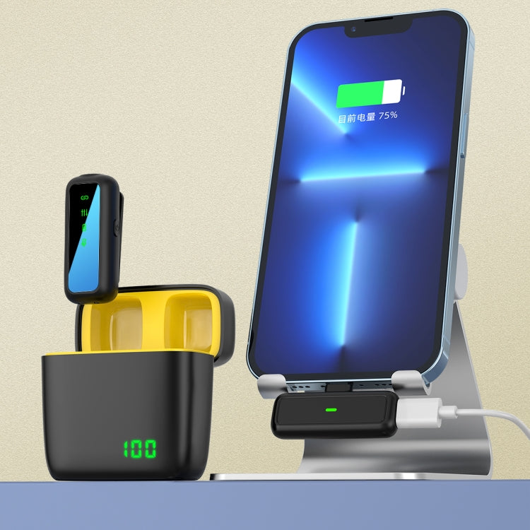 Microfono wireless Lavalier SX5 con display digitale e scatola di ricarica, Type-C, 8 Pin