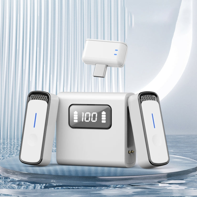Microfono wireless lavalier SX88 1 TX + 2 RX con riduzione intelligente del rumore, Type-C, 8 Pin