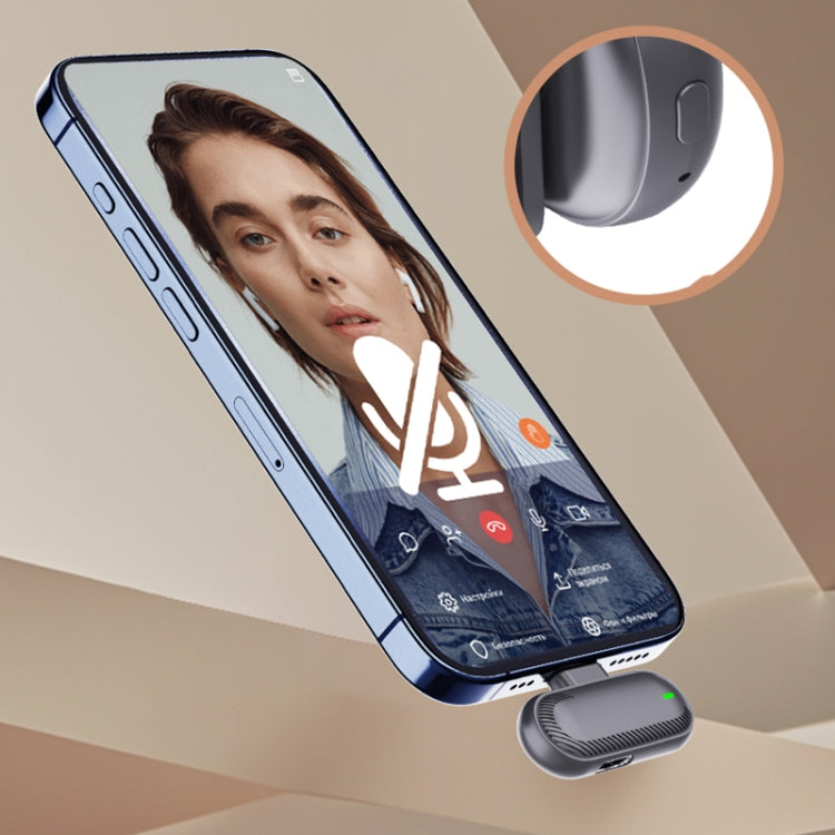 Microfono wireless lavalier SX19 1 TX + 1 RX con riduzione intelligente del rumore, Type-C, 8 Pin