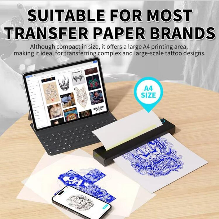 A41 203DPI Stampante per tatuaggi portatile Stampante termica Bluetooth HD per ufficio e studio