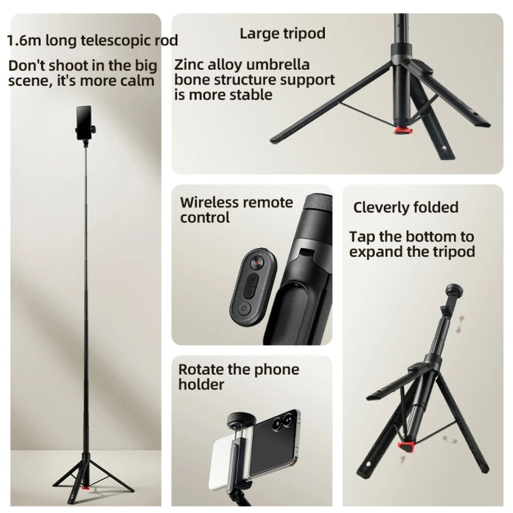 Xiaomi XMBJZPG01YM Zoom Supporto da pavimento Bluetooth Selfie Stick