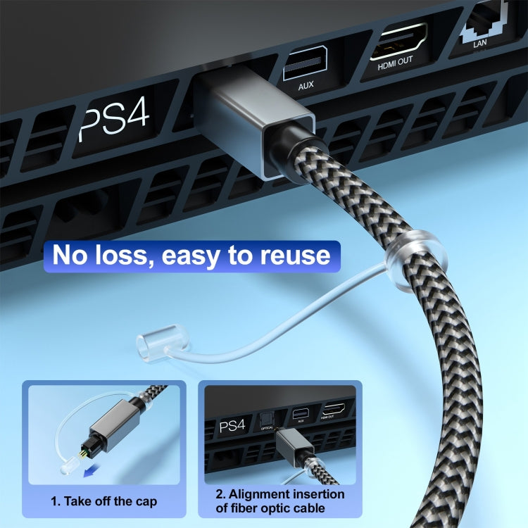 Cavo audio ottico digitale Toslink maschio-maschio OD5.0mm, 1m, 1.8m, 3m, 5m