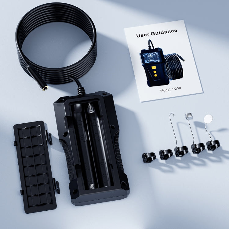 Endoscopio con telecamera singola P230 da 8 mm e 2 pollici con schermo, 2m, 5m, 10m, 15m, 20m