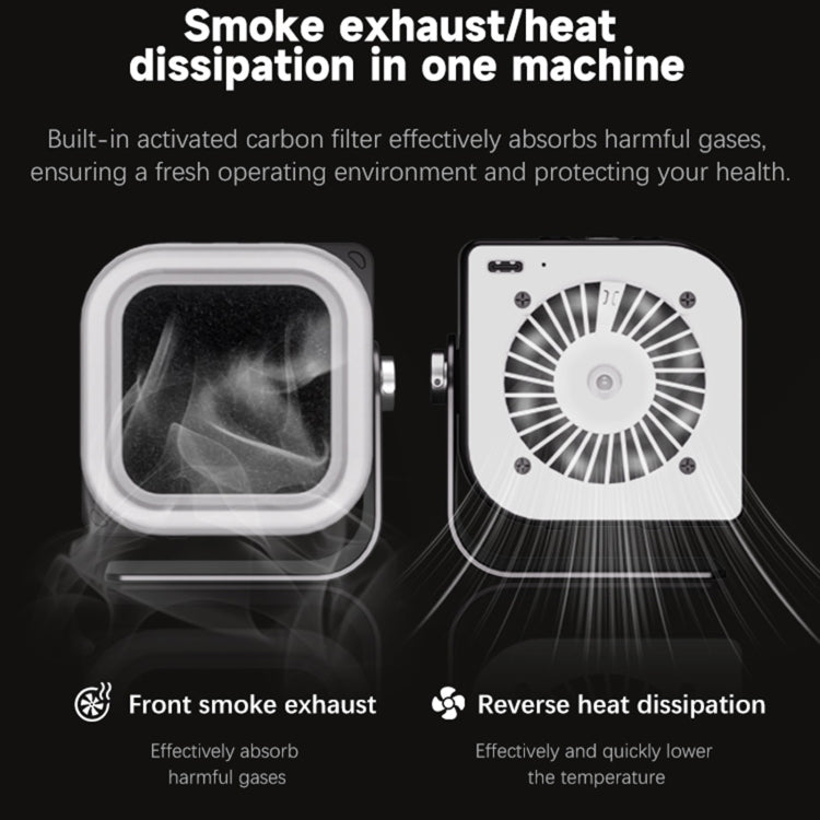 TBK F001 3 in 1 Ventilatore multifunzionale per affumicatura, essiccazione UV e filtrazione dei fumi, TBK F001