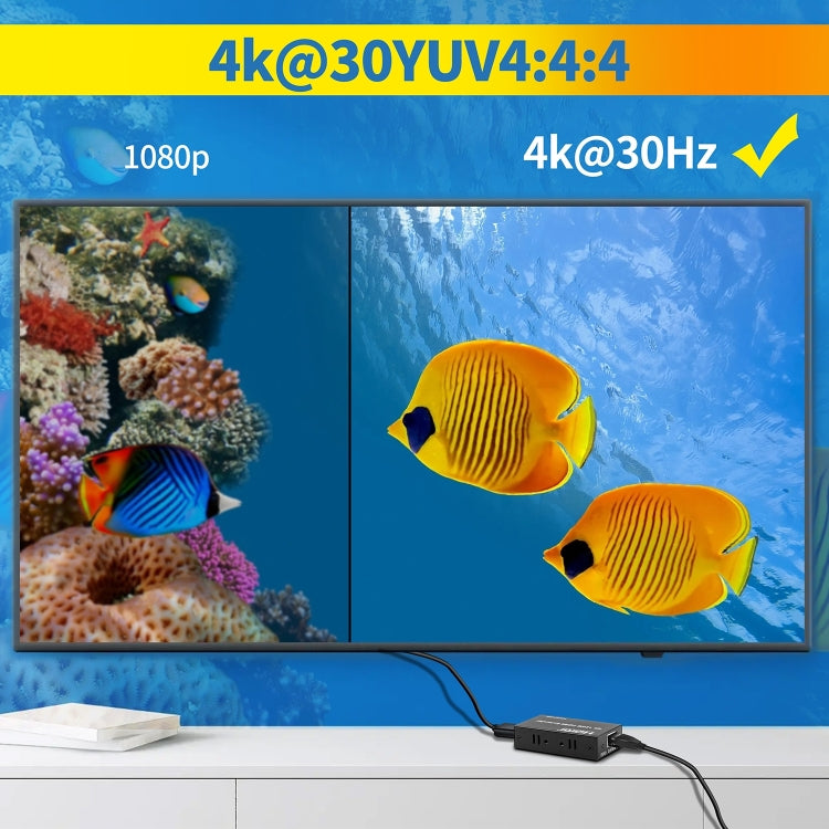 Extender di rete HDMI 4K a RJ45, distanza di trasmissione: 120 m, US Plug, UK Plug, AU Plug