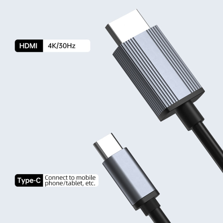 Cavo di conversione USB-C/Type-C a HDMI L17 Cavo adattatore per schermo HD, L17 Type-C to HDMI