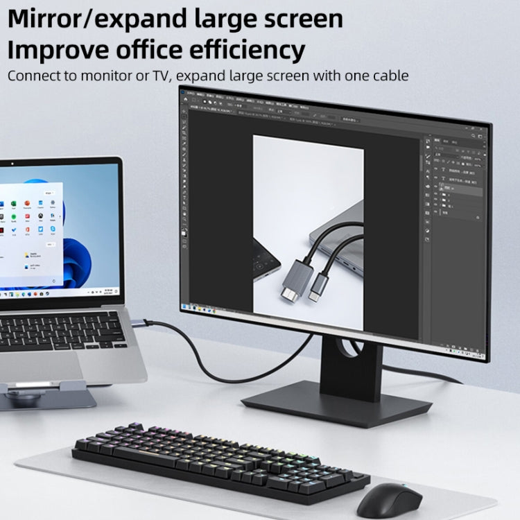 Cavo di conversione USB-C/Type-C a HDMI L17 Cavo adattatore per schermo HD, L17 Type-C to HDMI