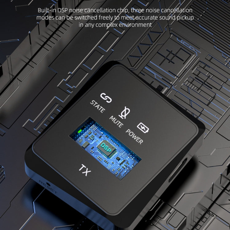 AP009 Microfono Lavalier wireless da uno a due con ricevitore 3 in 1, One to Two