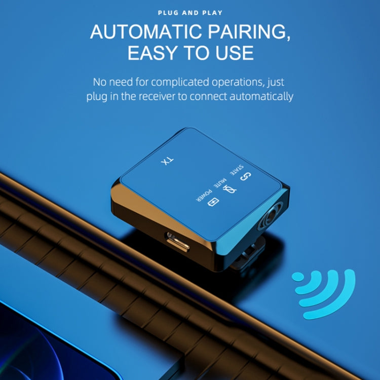 AP009 Microfono Lavalier wireless da uno a due con ricevitore 3 in 1, One to Two