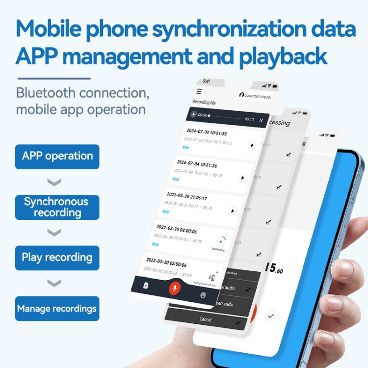 A1A Strong Magnetic Mobile Call Voice Recorder APP Versione di registrazione, 8GB, 16GB, 32GB, 64GB, 128GB