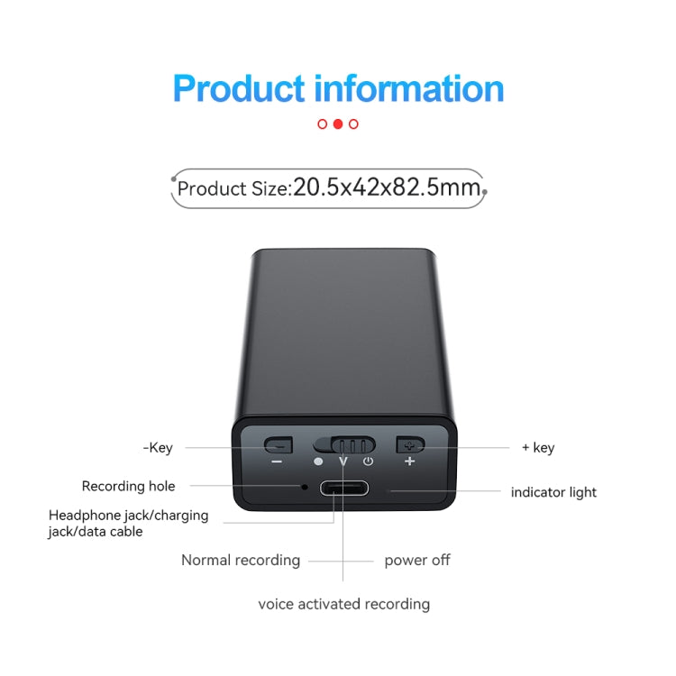 Penna di registrazione vocale intelligente magnetica a lunga durata Q65, 4GB, 8GB, 16GB, 32GB, 64GB
