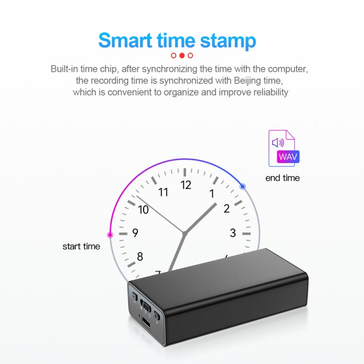 Penna di registrazione vocale intelligente magnetica a lunga durata Q65, 4GB, 8GB, 16GB, 32GB, 64GB