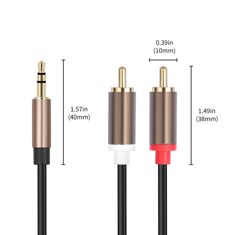 Connettore amplificatore per cavo audio da 3,5 mm maschio a 2 RCA maschio, 1m, 2m, 3m