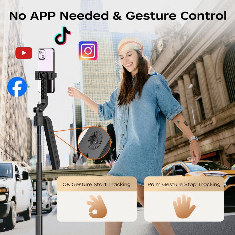 FUNSNAP A6 360 gradi Al Gimbal Selfie Stick Smart Face Tracking Treppiede integrato, A6