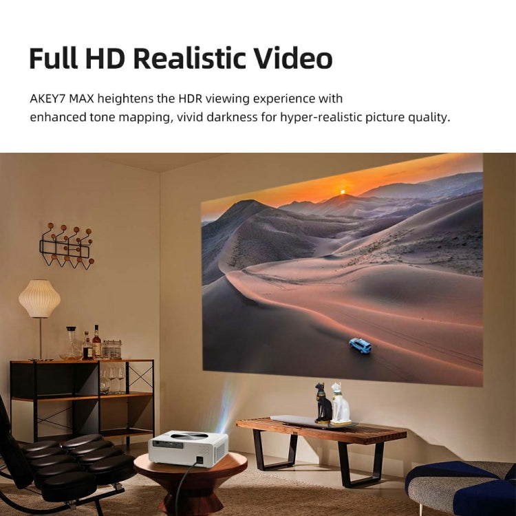 Proiettore LCD Android AUN AKEY7 MAX 1920x1080P HD, US Plug, UK Plug, EU Plug, AU Plug
