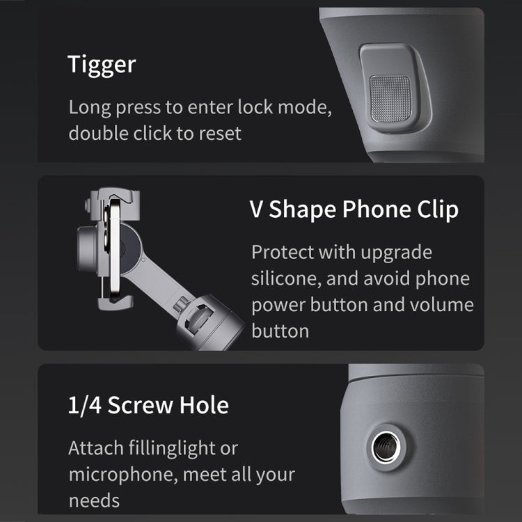 FUNSNAP Capture 5 Gimbal palmare professionale a 3 assi per telefono stabilizzatore live, Capture 5 Basic, Capture 5 Combo