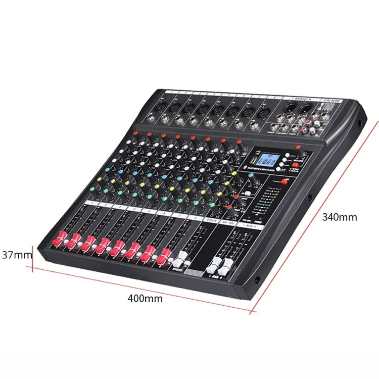 XTUGA CT80X Mixer audio a 8 canali, console di missaggio per DJ con alimentazione a 48 V, CT80X