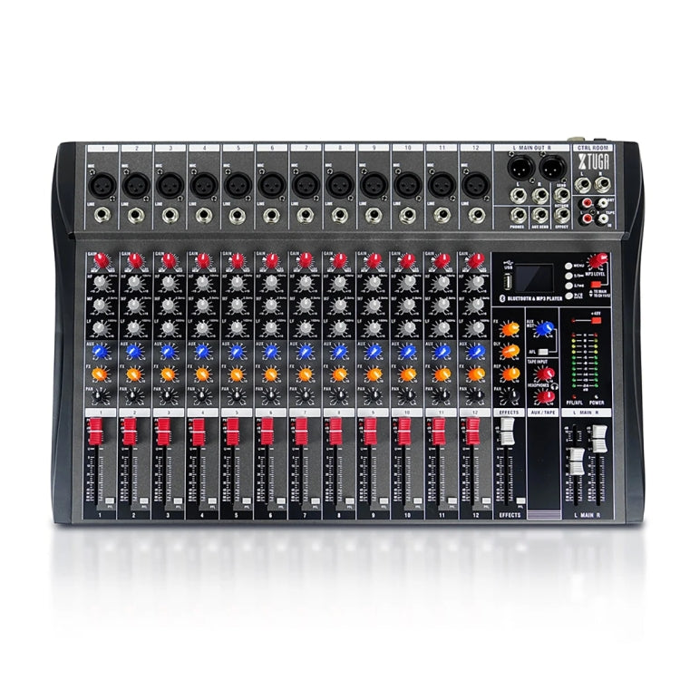 XTUGA CT120X Mixer audio a 12 canali, console di missaggio per DJ con alimentazione a 48 V, CT120X