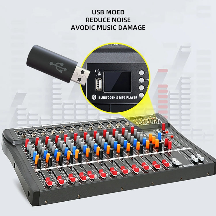 XTUGA CT120X Mixer audio a 12 canali, console di missaggio per DJ con alimentazione a 48 V, CT120X