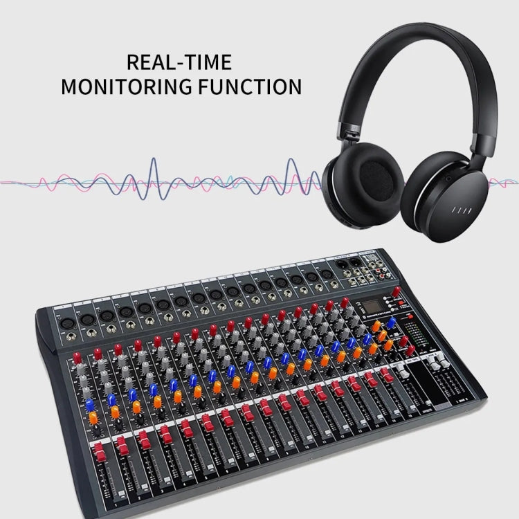 XTUGA CT160X Mixer audio a 16 canali, console di missaggio per DJ con alimentazione a 48 V, CT160X