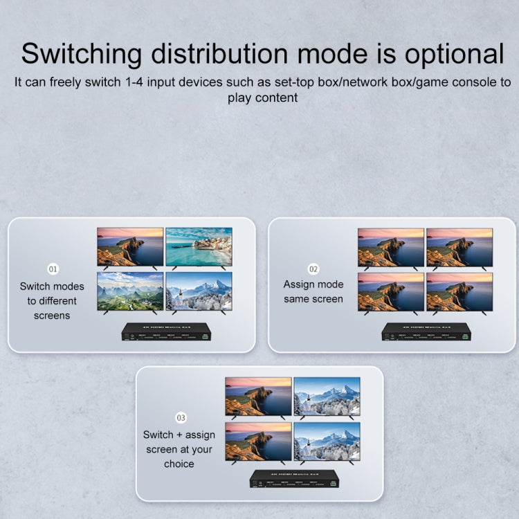 Measy MT4322 4K 30Hz 2 In 2 Out HDMI Matrix Switch Supporta commutazione senza interruzioni, EU Plug, US Plug, UK Plug, AU Plug