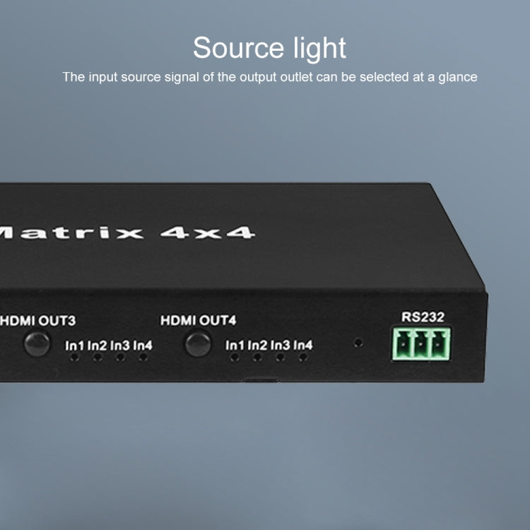 Measy MT4344 4K 30Hz 4 In 4 Out HDMI Matrix Switch Supporta commutazione senza interruzioni, EU Plug, US Plug, UK Plug, AU Plug