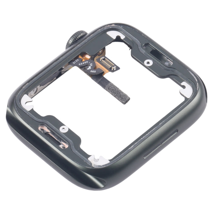 Piastra della lunetta del telaio centrale in lega di alluminio con cavo flessibile dell'asse di rotazione della corona, For Apple Watch Series 7 41MM LTE, For Apple Watch Series 7 41MM GPS, For Apple Watch Series 7 45MM LTE