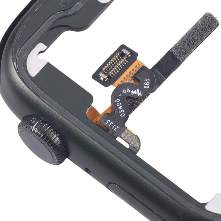 Piastra della lunetta del telaio centrale in lega di alluminio con cavo flessibile dell'asse di rotazione della corona, For Apple Watch Series 7 41MM LTE, For Apple Watch Series 7 41MM GPS, For Apple Watch Series 7 45MM LTE