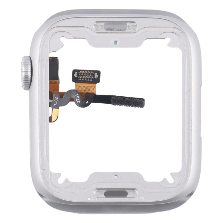 Piastra della lunetta del telaio centrale in lega di alluminio con cavo flessibile dell'asse di rotazione della corona, For Apple Watch Series 8 / 9 45MM LTE, For Apple Watch Series 8 / 9 45MM GPS, For Apple Watch Series 8 / 9 41MM LTE