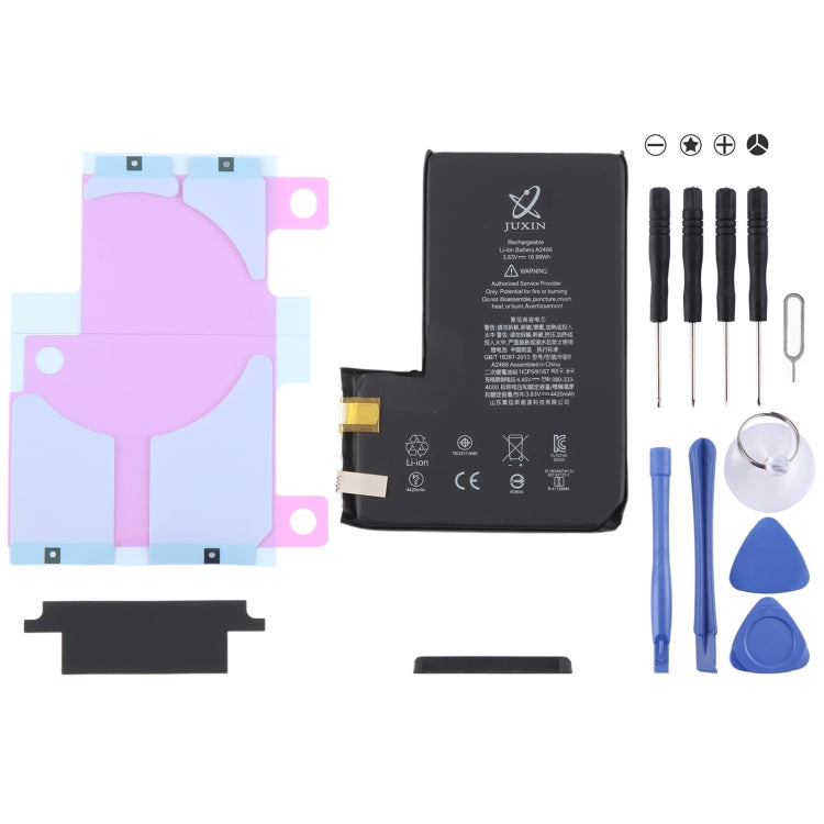 JUXIN Zero-Cycle Lithium-Ion Battery, For iPhone 15 Pro Max 4850mAh, For iPhone 15 Pro 3400mAh, For iPhone 15 Plus 4700mAh, For iPhone 15 3600mAh, For iPhone 14 Plus 4850mAh, For iPhone 14 3670mAh, For iPhone 14 Pro 3480mAh