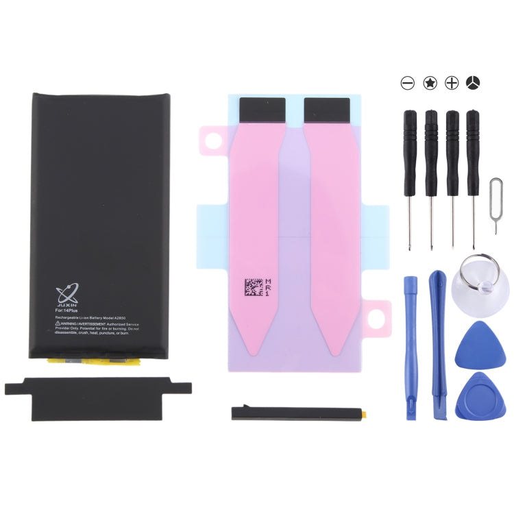 JUXIN Zero-Cycle Lithium-Ion Battery, For iPhone 15 Pro Max 4850mAh, For iPhone 15 Pro 3400mAh, For iPhone 15 Plus 4700mAh, For iPhone 15 3600mAh, For iPhone 14 Plus 4850mAh, For iPhone 14 3670mAh, For iPhone 14 Pro 3480mAh