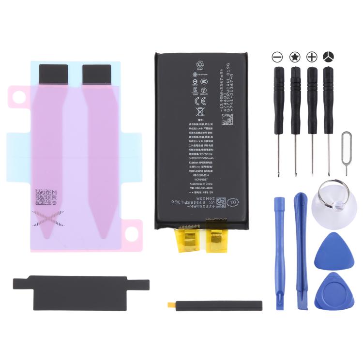 JUXIN Zero-Cycle Lithium-Ion Battery, For iPhone 15 Pro Max 4850mAh, For iPhone 15 Pro 3400mAh, For iPhone 15 Plus 4700mAh, For iPhone 15 3600mAh, For iPhone 14 Plus 4850mAh, For iPhone 14 3670mAh, For iPhone 14 Pro 3480mAh
