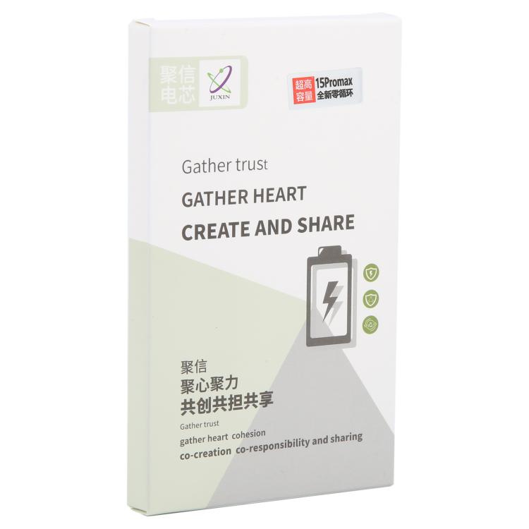 JUXIN Zero-Cycle Lithium-Ion Battery, For iPhone 15 Pro Max 4850mAh, For iPhone 15 Pro 3400mAh, For iPhone 15 Plus 4700mAh, For iPhone 15 3600mAh, For iPhone 14 Plus 4850mAh, For iPhone 14 3670mAh, For iPhone 14 Pro 3480mAh