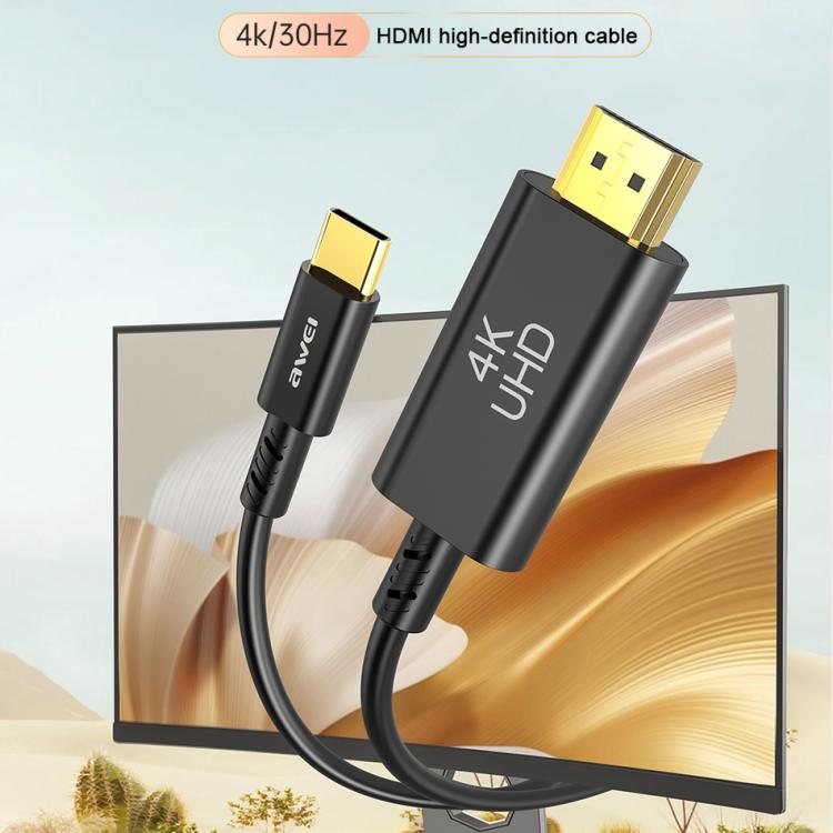 Cavo adattatore HD da USB-C/Tipo-C a HDMI 4K 30Hz awei CL-212T, CL-212T