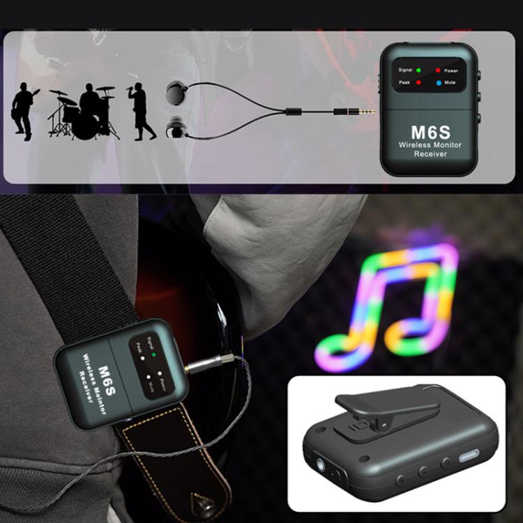 Sistema di monitoraggio in-ear wireless stereo M6S Trasmettitore e ricevitore 2.4G