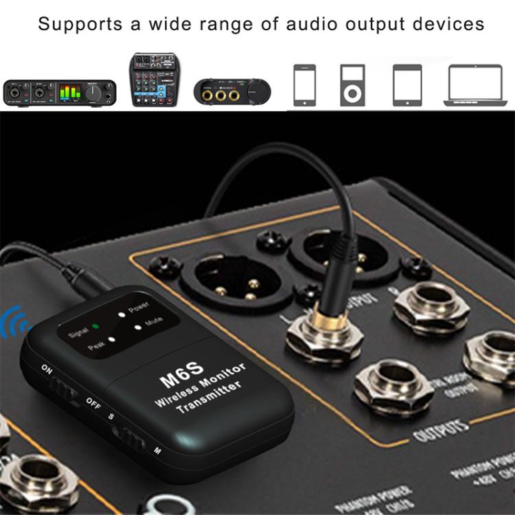 Sistema di monitoraggio in-ear wireless stereo M6S Trasmettitore e ricevitore 2.4G