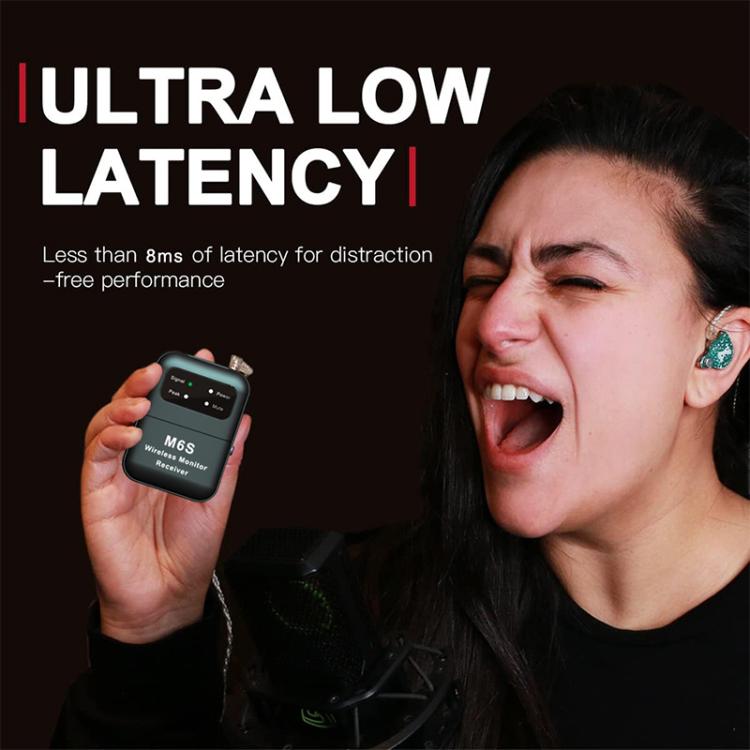 Sistema di monitoraggio in-ear wireless stereo M6S Trasmettitore e ricevitore 2.4G