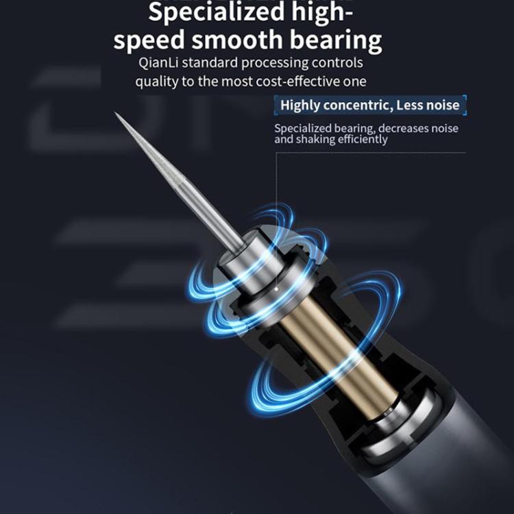 Penna per lucidatura elettrica regolabile QianLi DM360 Mini con velocità regolabile con 7 teste di rettifica, QianLi DM360