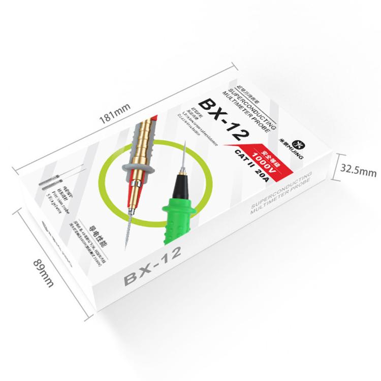 Sonda multimetro superconduttrice multifunzionale in acciaio inossidabile Mijing BX-12 2000V / 20A, Mijing BX-12